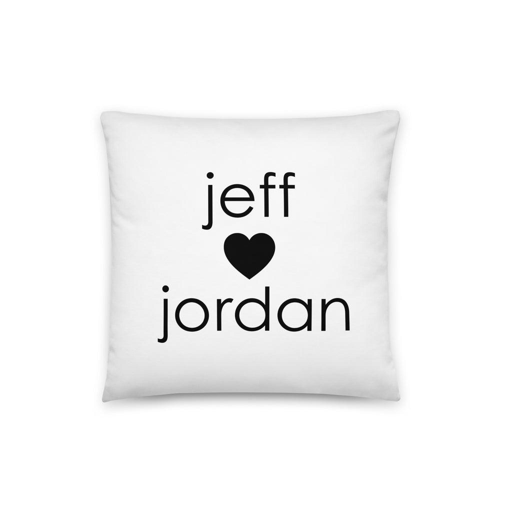 Jeff and Jordan Couch Pillow official Togethermess merch