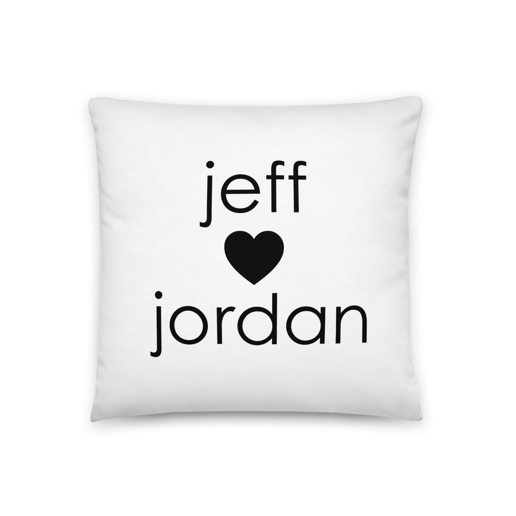Jeff and Jordan Couch Pillow official Togethermess merch