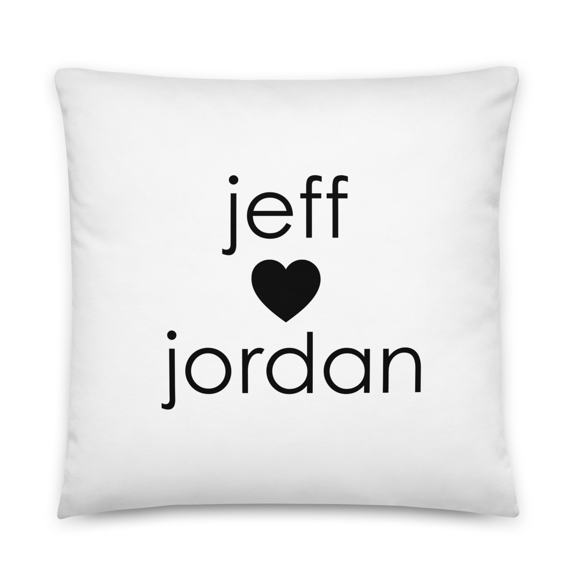Jeff and Jordan Couch Pillow official Togethermess merch