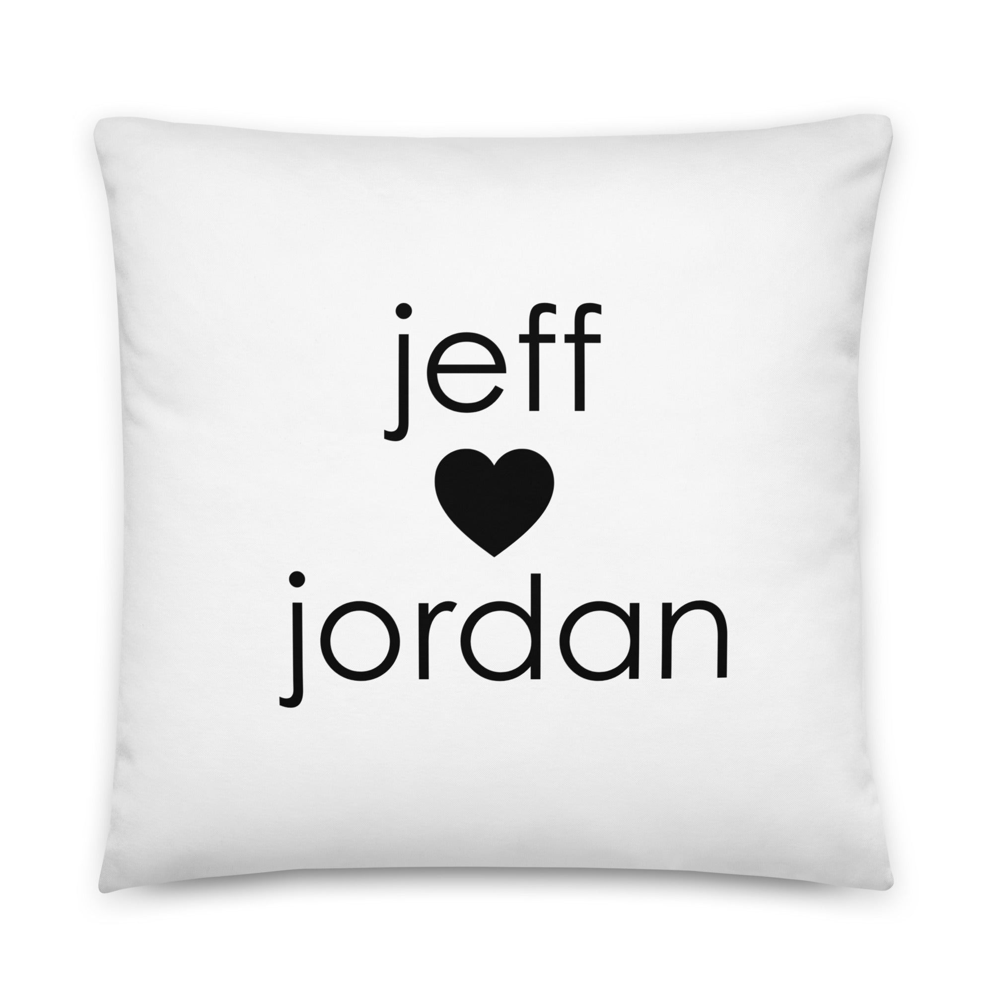 Jeff and Jordan Couch Pillow official Togethermess merch