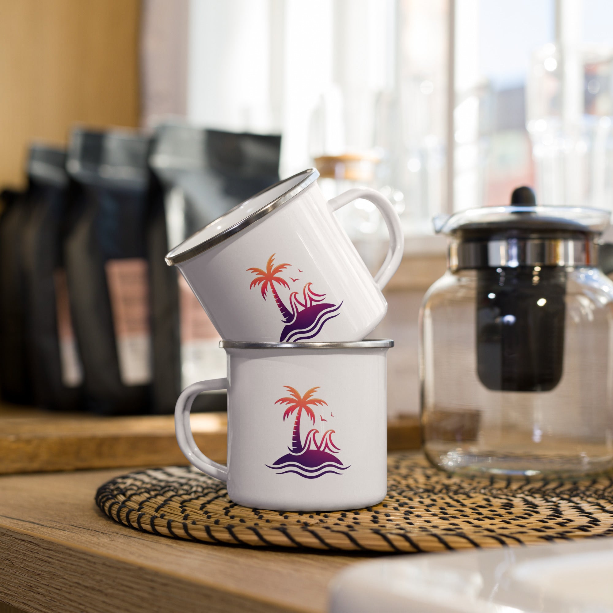 Togethermess Gradient Logo Enamel Mug official Jeff and Jordan merch