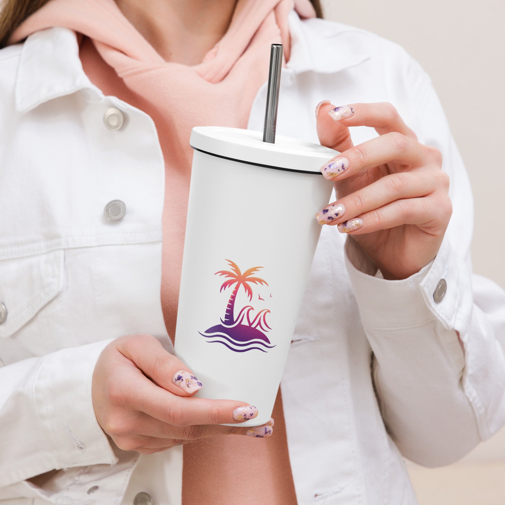Togethermess Gradient Logo Insulated Tumbler With Straw official Jeff and Jordan merch