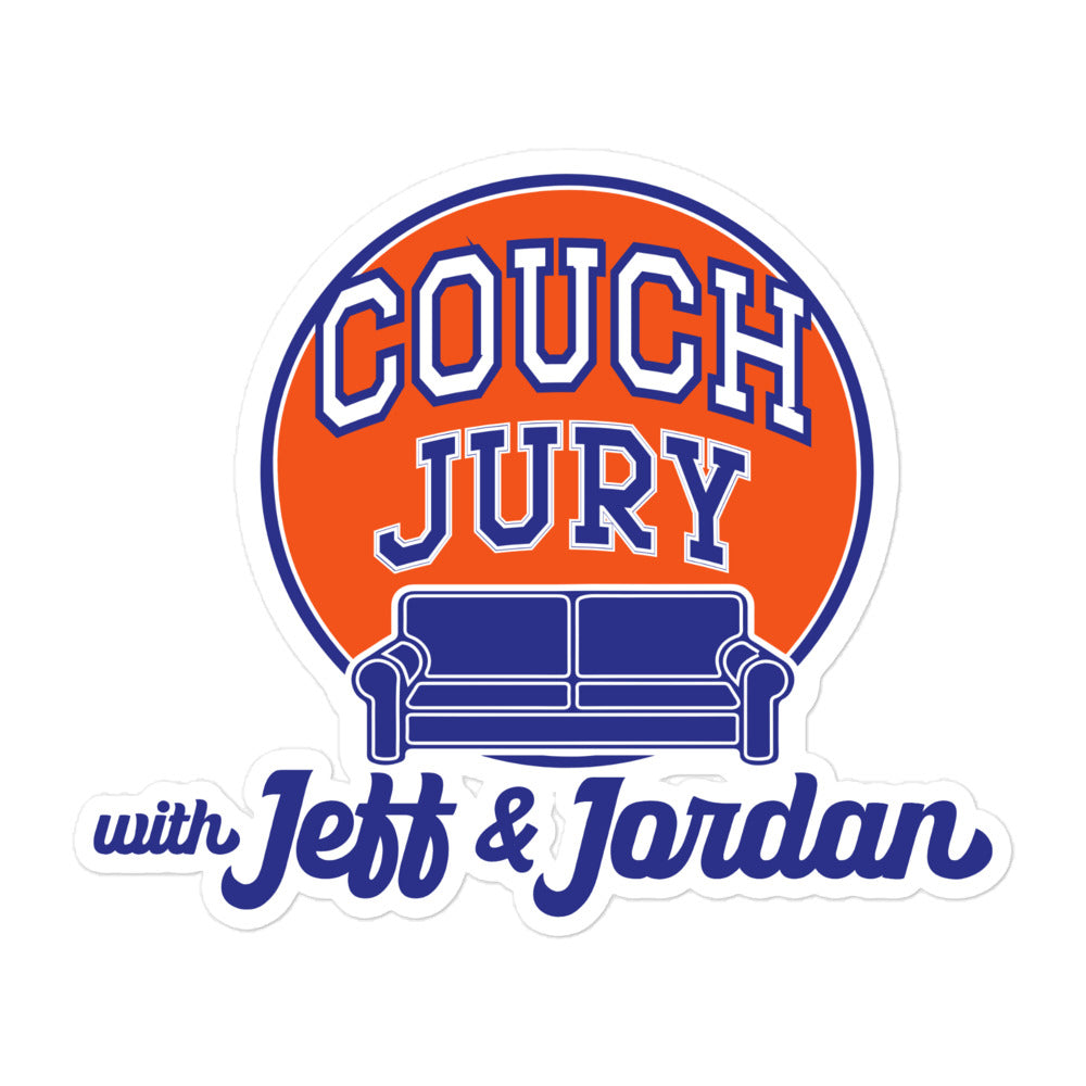 Couch Jury Vinyl Sticker official Jeff and Jordan merch
