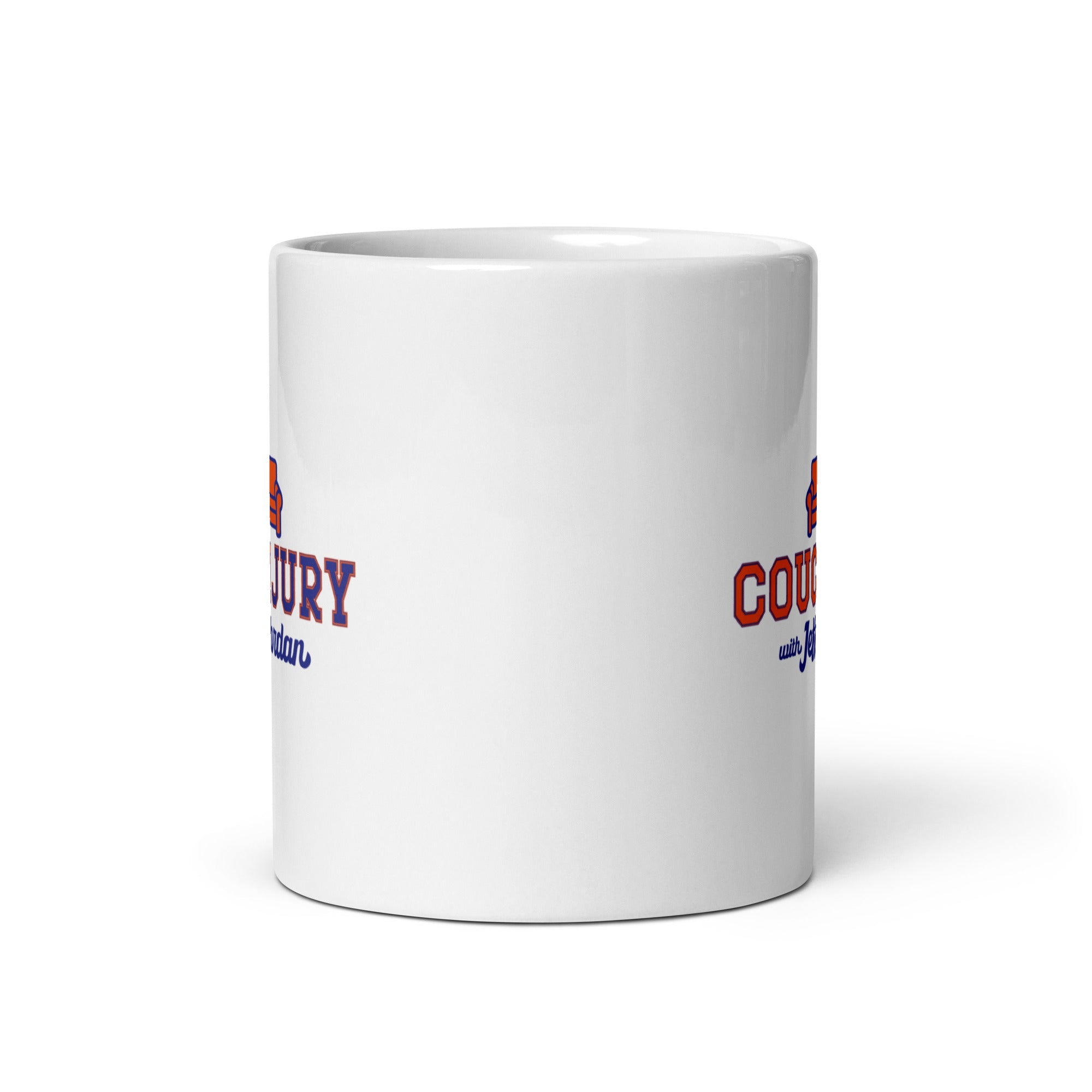 Couch Jury Mug official Jeff and Jordan merch