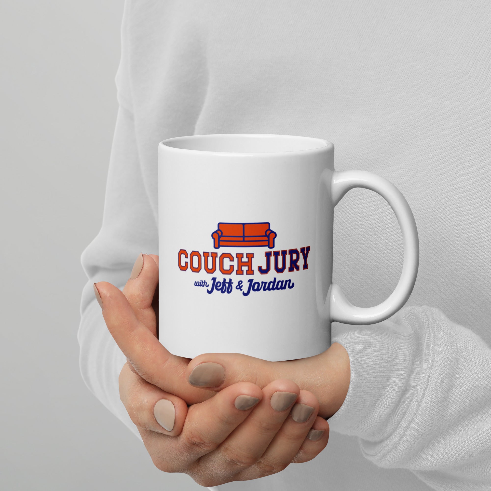 Couch Jury Mug official Jeff and Jordan merch