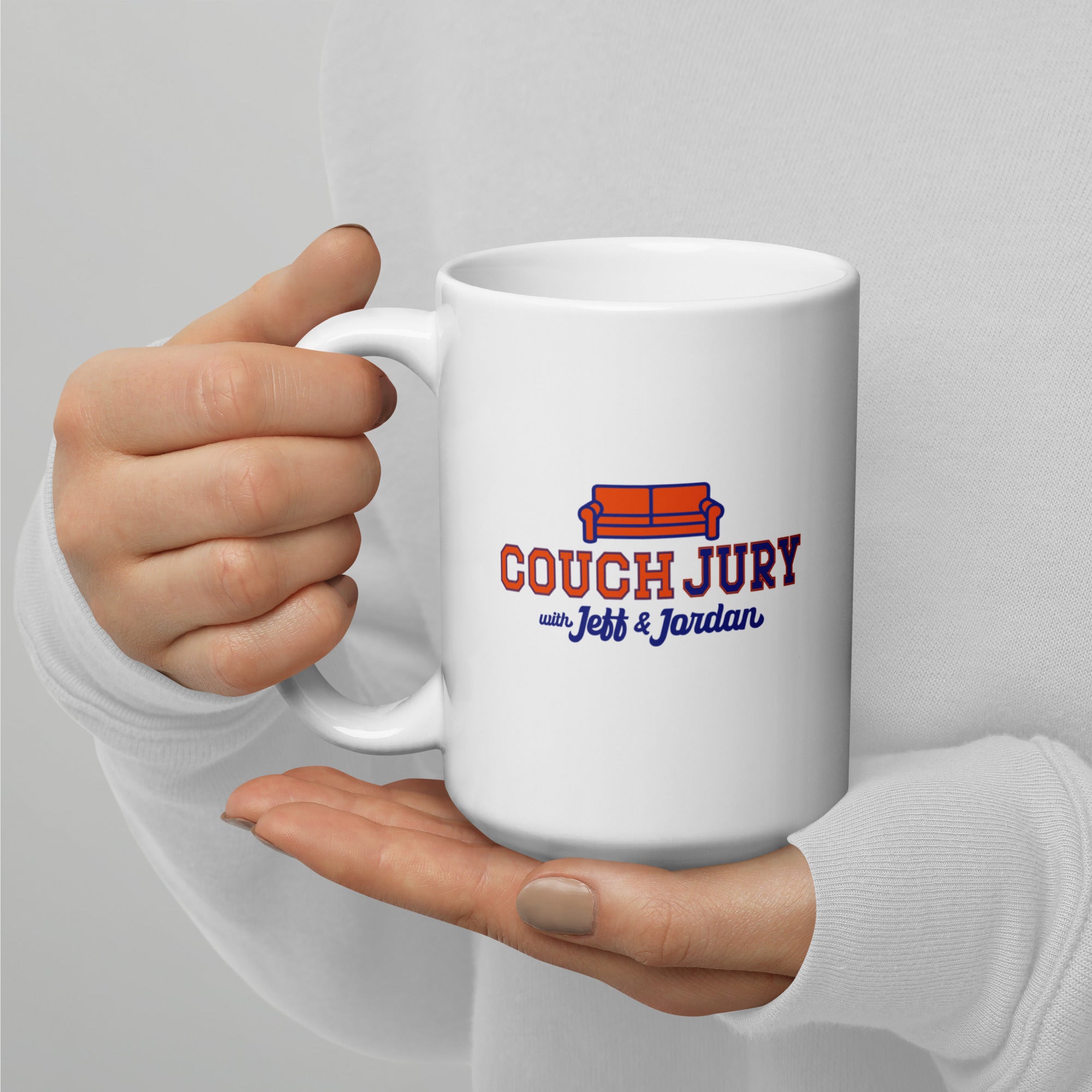 Couch Jury Mug official Jeff and Jordan merch