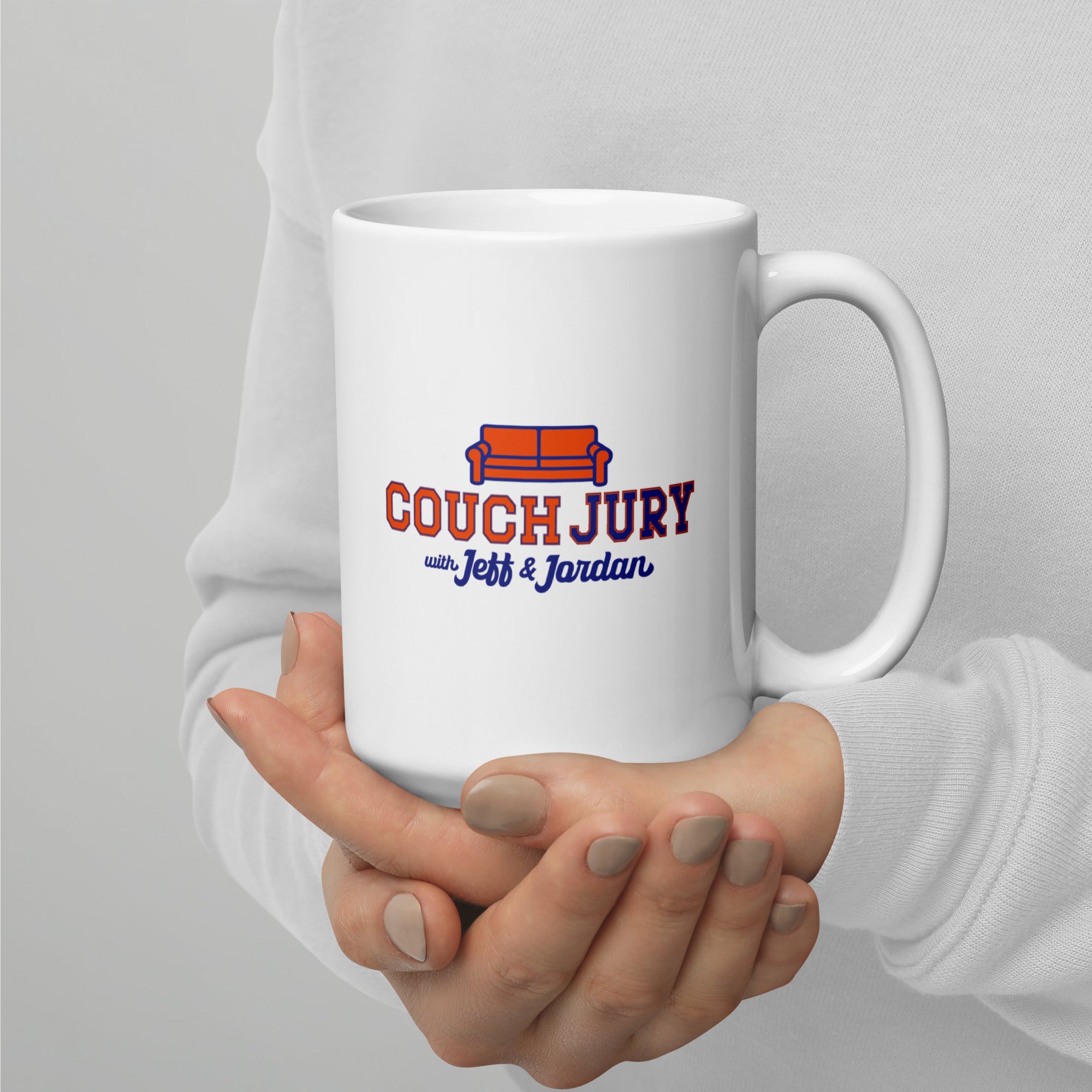 Couch Jury Mug official Jeff and Jordan merch