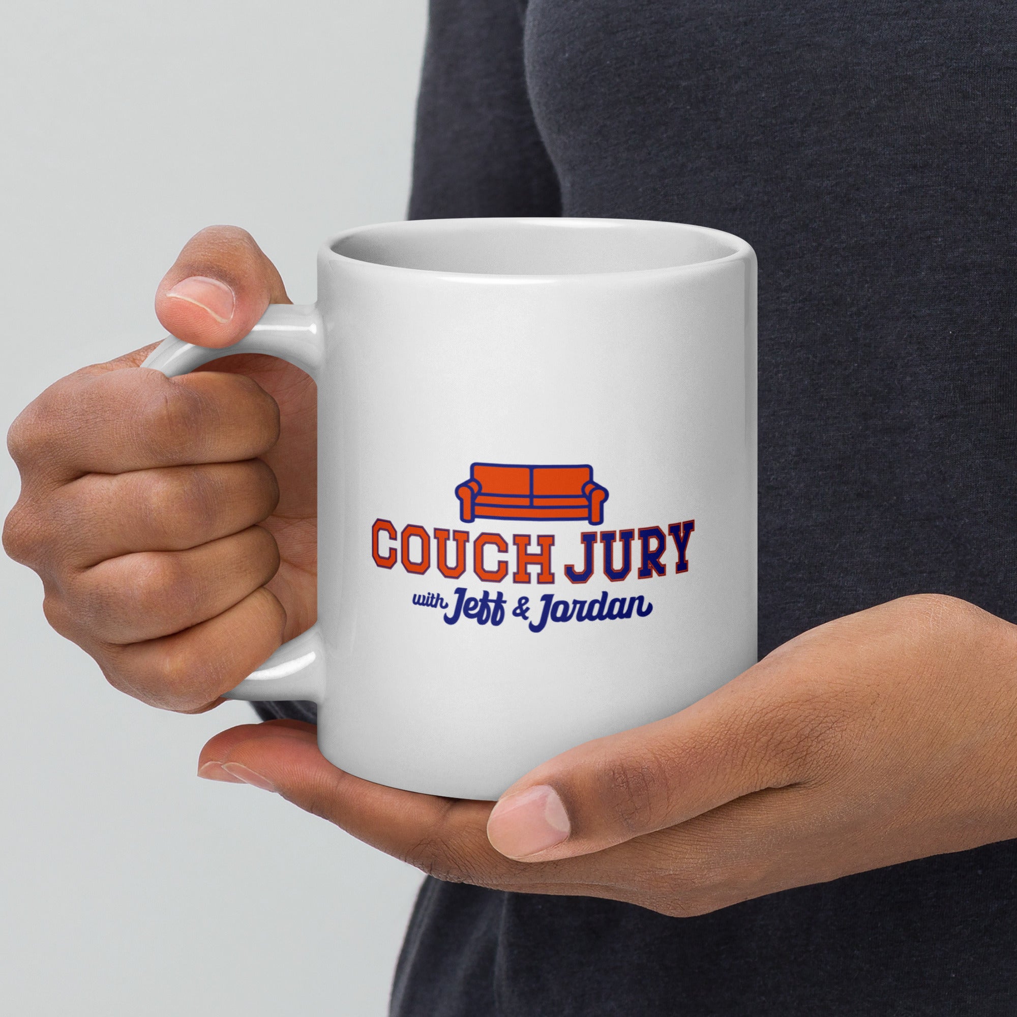 Couch Jury Mug official Jeff and Jordan merch